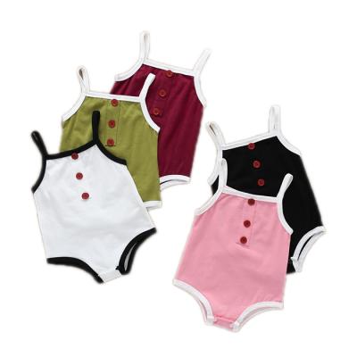 China Loungewear Vacation Beach Clothes Newborn Baby Jumpsuit Organic Cotton Romper for sale