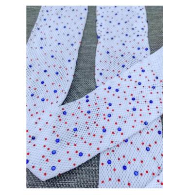 China Antibacterial New Arrival 4th of July Pantyhose Bling Kids Fashion Glitter Tights for Girls Red and Blue Tight for sale