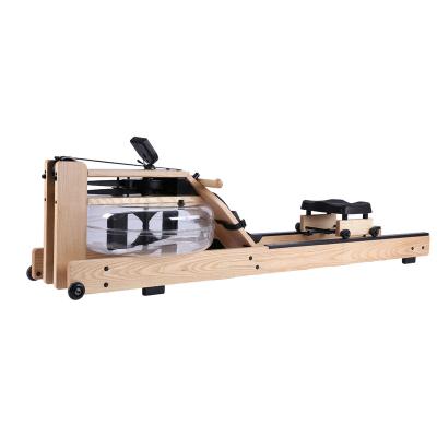 China Home Fitness Exercise Cardio Gym Indoor Wooden Foldable Rower Rowing Machine Home Fitness Fitness Rowing Machine for sale