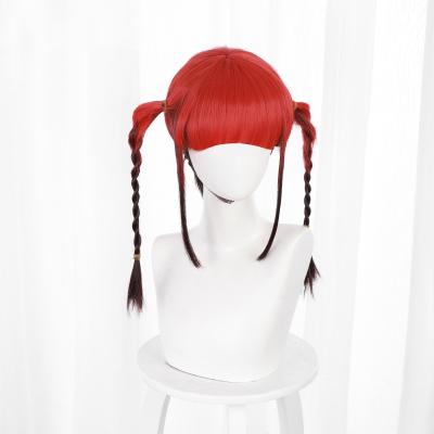 China Straight 50cm Braided Orange Mixed SSSS.DYNAZENON CHISE ASUKAGAWA Black Cosplay Wig For Women for sale