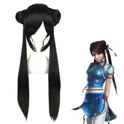 China Wholesale Legend Straight Sword and Fairy Cosplay Anime Cosplay Black Straight Wig 80cm Long for sale