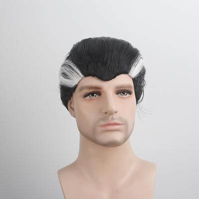 China Water Wave Mcoser Men's Synthetic Rock Cosplay Wig Party Vampire Black Hair Halloween Carnival Costume Wigs for sale