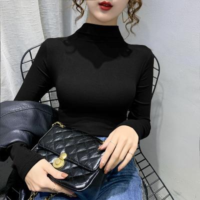 China Anti-pilling Mcoser half-high collarHalf-high collar bottoming shirt for women in autumn and winter for sale