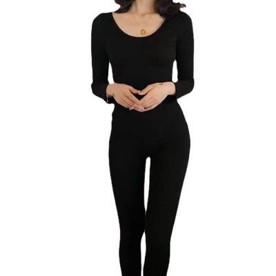 China QUICK-DRY long-sleeved pants new autumn and winter elastic seamless thermal suit slimming women's home service for sale