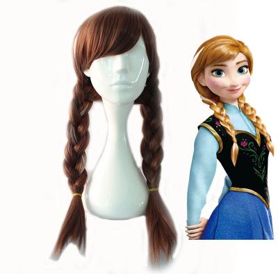 China Mcoser's Long Cosplay Wig Elsa Princess Anna Long Braided Straight Snow Queen Adult Wig for sale