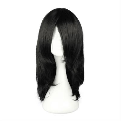 China Mcoser kunieda long straight aoi/Kuchiki Byakuya/Orochimaru/HYUGA NEJI Anime Cosplay Wig.Coser Black Hair 65cm Culy for sale