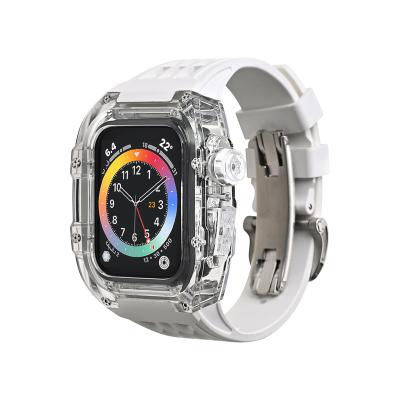 China Richard-Mille Clear Fashionable Luxury Series 8 44mm 45mm Mod Kit For Apple Smart Watch Clear Case Iwatch Case 45mm For iwatch for sale