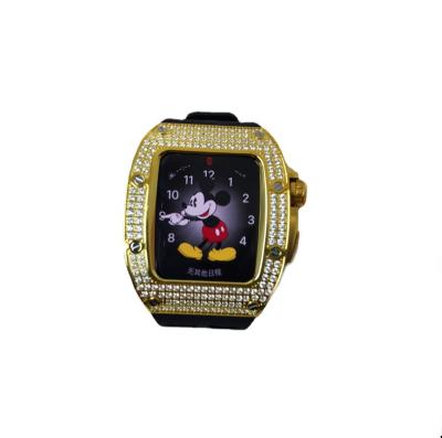 China Fashionable Gold Stainless Steel Apple Watch Case For All Size 44/45mm Iwatch Case Kit For iwatch Wholesaler And Retailer for sale