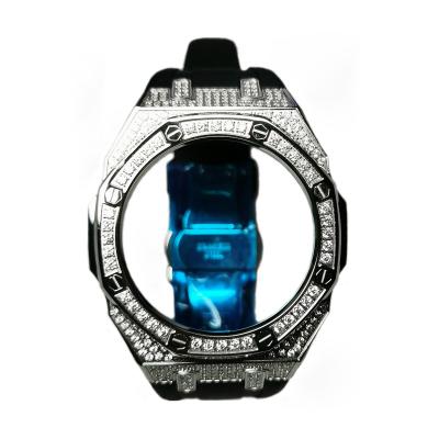 China gshock ga2100 case mod 316l stainless steel original watch case luxury fashionable luxury high end grade with diamond bezel for casio ga2100 mod for sale