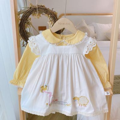 China 2022 Spring/Summer Washable Children's Two-Piece Dress Apron Set Girls Dress for sale