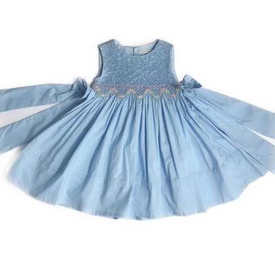 China The 20 dollars washable for girls smocked apparel resistant making skirt from literature and art smocked kids apparel christmas wholesale for sale