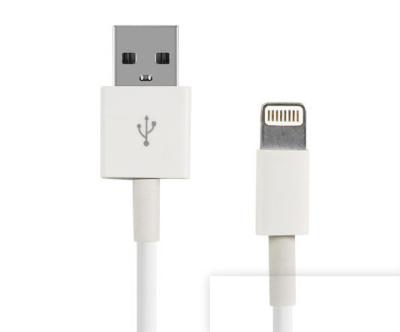 Cina Cavo originale di USB del telefono di globulo bianco, cavo del caricatore di iPhone di trasferimento di 5V 2.4A in vendita