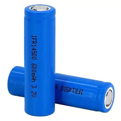 China E-bike lithium iron phosphate battery 14500echargeable Li-ion battery 3.2V 600 mAh lifepo4 cells for sale