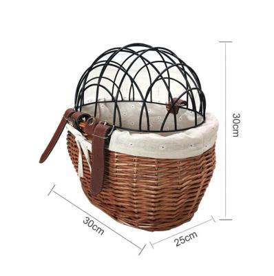 China Stocked with Liuwei car pet basket iron frame pet bicycle basket factory direct source of goods for sale