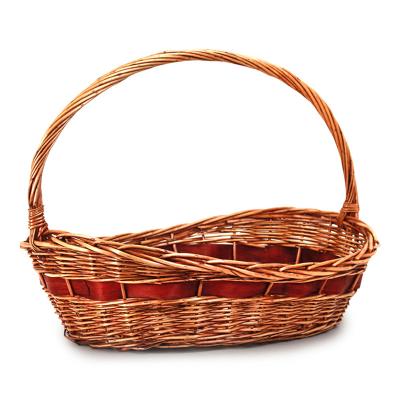 China Europe Wholesale OEM Willow Fruit Oval Christmas Gift Easter Woven Wicker Baskets With Handle for sale