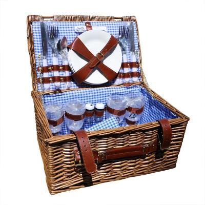 China Picnic OEM Wicker Picnic Hamper Set for 4 for sale