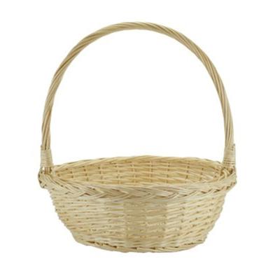 China Hot Sale Woven Holiday Easter Basket Wicker Gift Basket Viable and Empty Christmas Gift Basket Basket with Handle for sale