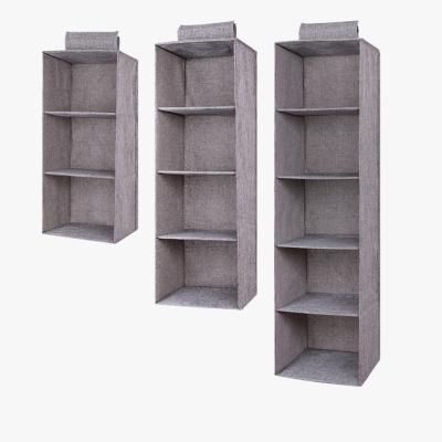 China Multi-Tier Fabric Clothes Organizers Cabinet Wardrobe Storage Drawers Viable Hanging Canvas Box For Drawers for sale