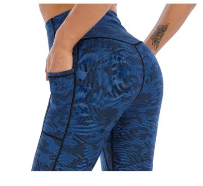 China New European and American Women's Yoga Fitness Clothing High Tight Butt Gaiters Sports Breathable Waist Yoga Lifting Pants for sale