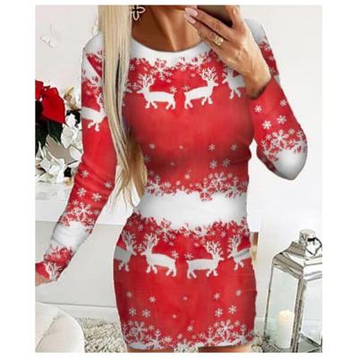 China Breathable Ladies New Year Costume Club Party Role Play Casual Make Up Christmas Red Dresses For Women Christmas Eve Dresses for sale