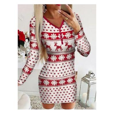 China Breathable Ladies New Year Costume Club Party Role Play Casual Make Up Red Christmas Eve Dresses For Women for sale