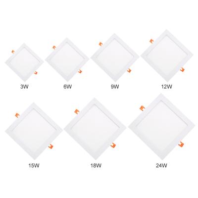 China Guzhen Plant Ra80 Lumens Indoor Super Slim Recessed Recessed Lights 18w High Square Led Ceiling Panel Light for sale