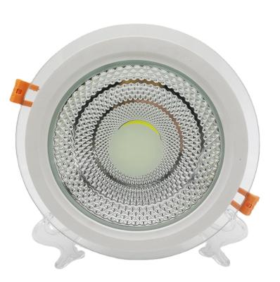 China 2021 hot sale indoor lights 5W ultra thin indoor lighting 7W 10W 15W 24W recessed round glass cob led panel light for sale