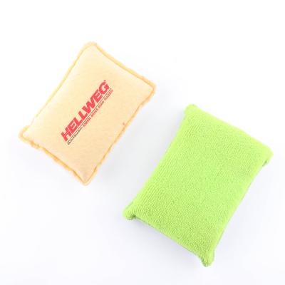 China Eco - Friendly Square Nonwoven Fabric Scouring Pad Yellow Cleaning Sponge Eco - Friendly for sale