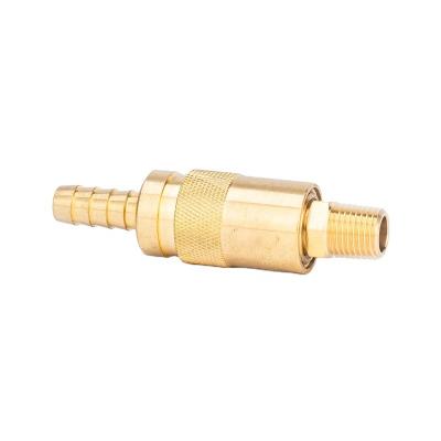 China Modern Brass Tools Parts Brass Wire Compression Pipe Fitting Barb Quick Connector Equal for sale