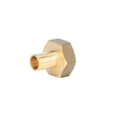 China Classic Design Brass Insert Brass Barb Connector Compression Nipple Hexagonal Fitting Equal for sale