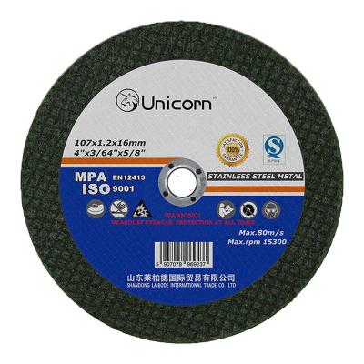 China Stainless Steel 107*1.2 Cutting Disc 107*1.2*16 (4 inch) for sale