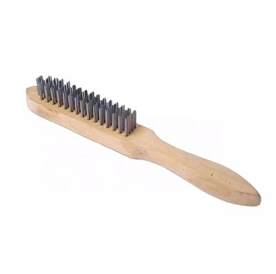 China Wood Trims Handle Stainless Steel Cleaning Wire Brush for Cleaning and Polishing for sale