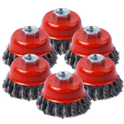 China High Quality Knotted Wire Brush Cleaning Wire Brush For Angle Grinder Wire Cup Brush Types for sale