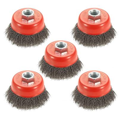 China Cleaning 3IN, 4IN, 5IN Bowl Wire Brush To Remove Rust Steel Wire Brush Making Machine for sale