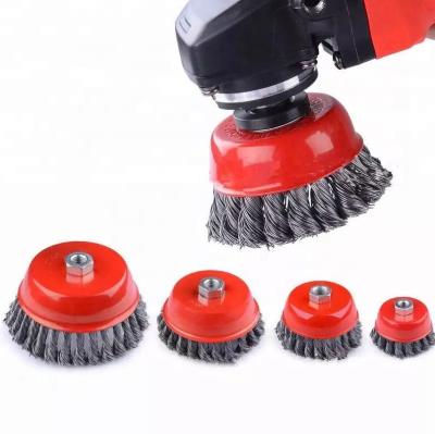 China Cleaning 3IN, 4IN, 5IN, wire brush for paint removal steel wire cup brush manufacturers for sale