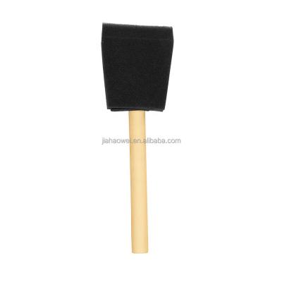 China Wooden Handle Mini Black Hign Density Foam Paint Brush for sale