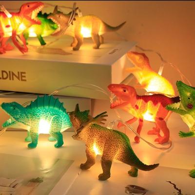 China Can Be Customized 2022 LED Border Lamp Modeling Kids Room Cartoon Dinosaur Lantern Festival Christmas Lights String Of Lamps for sale