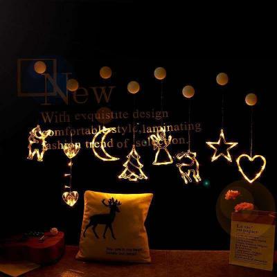 China EUROPEAN Decorate Clock Tree Snow Christmas Lights Shop Window for sale