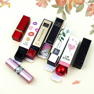 China Custom Wholesale Biodegradable Logo Printing Cosmetic Paper Folding Makeup Package Box Custom Box For Lipstick Lip Gloss for sale