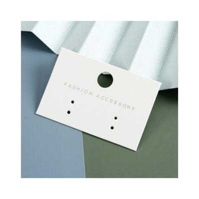 China Recyled Logo Custom Packaging Jewelry Card Tags Earring Display Studs Hang Tags Card for sale