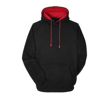 China Custom pullover aplet hoodies for men pull over plain black hoodie for sale