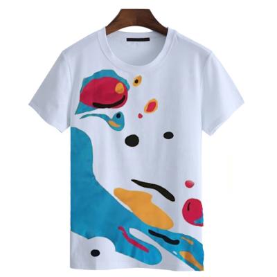 China 100%cotton Wholesale Men T-shirt Summer Short Sleeve Anti-Shrink Sleeve Man T-Shirt for sale