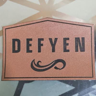 China Durable OEM Patch Heat Embossing Leather Logo 3d Heat Press Beanies Custom Embossed Apparel Jeans PU Leather Label for sale