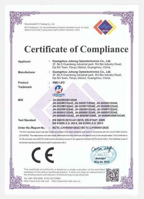 CE - Guangzhou Juhong Optoelectronics Co., Ltd.