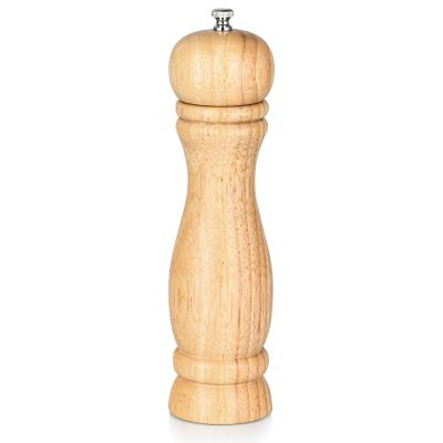 China Viable Popular Fissman Kitchen Tool Manual 8 Inch Salt Pepper Grinder Wooden Pepper Grinder for sale