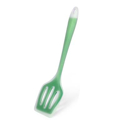 China Kitchen Utensil Sustainable Colored Silicone Slotted Turner for sale