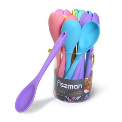 China Fissman Viable Colorful Kitchen Utensil Silicone Spoon for sale