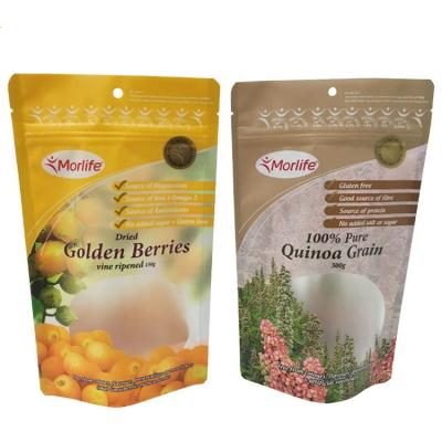 China Hot Sale Moisture Proof Reusable Food Packaging Plastic Bag For 300g 100% Pure Quinoa Grain for sale