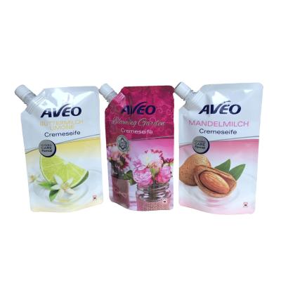 China Beautifully Printed Laundry Detergent Plastic Packaging Drinking Water Bag Fruit Moisture Proof Juice Spout Bag Food Packaging Bag for sale