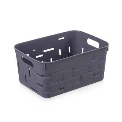 China New Folded Arrive Plastic Household Organizer Storage Boxes Storage Basket for sale